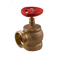 Клапан пожарный латунный КПЛМ 65-1 Ду65 Ру16 муфта-резьб 90 гр с датчиком положения | код 110014 | Апогей