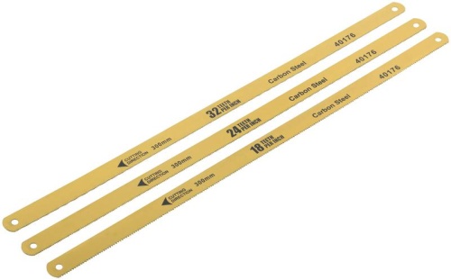 Полотна ножовочные по металлу односторонние 300 мм, набор 6 шт на подвесе (18ТPI+24ТPI+32ТPI) | код 40176 | FIT Полотна ножовочные по металлу односторонние 300 мм, набор 6 шт на подвесе (18ТPI+24ТPI+32ТPI) | код 40176 | FIT