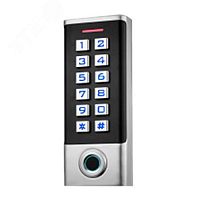 Панель кодонаборная с биометрическим считывателем отпечатков пальцев, со встроенным считывателем карт, корпус - металл+пластик, пылевлагозащищенный | код AT-FR100EM | AccordTec
