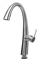 Смеситель для мойки ПСМ-300-9 STEEL нержавеющая сталь AISI-304 с выдвижной лейкой тип См-МОЦБИвА | код PSM-300-9 | PROFSAN