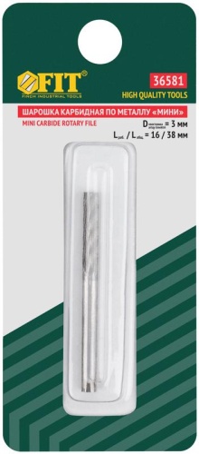 Шарошка карбидная Профи, штифт 3 мм (мини), цилиндрическая | код 36581 | FIT фото 3 Шарошка карбидная Профи, штифт 3 мм (мини), цилиндрическая | код 36581 | FIT фото 3