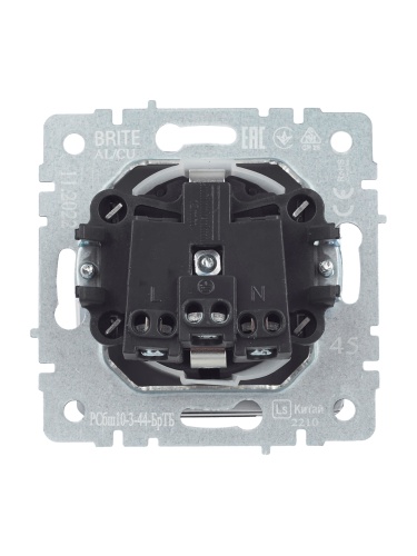 BRITE Розетка 1-местная с заземлением с защитными шторками и крышкой 16А IP44 РСбш10-3-44-БрТБ темная бронза | код BR-R16-16-44-K45 | IEK фото 4