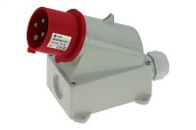 Вилка настенная 32A/400V/3P+E/IP44 | код CA348 | INPIN