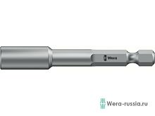 Головка торцевая 869/4 M, с магнитом, хвостовик 1/4' E 6.3, 1/4' x 65 мм | код WE-060255 | Wera