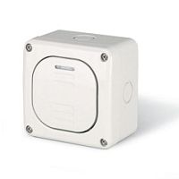 Выключатель накладной одноклавишный, 1P 10A/250V, с подсветкой, M95(95x95mm), IP66, серия PROTECTA | код 137.5011 | Scame