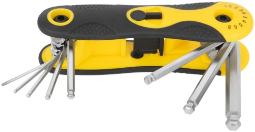 Ключ шестигранный с шаром 1.5-8мм складной CrV (уп.8шт) FIT 64183 фото 5 Ключ шестигранный с шаром 1.5-8мм складной CrV (уп.8шт) FIT 64183 фото 5