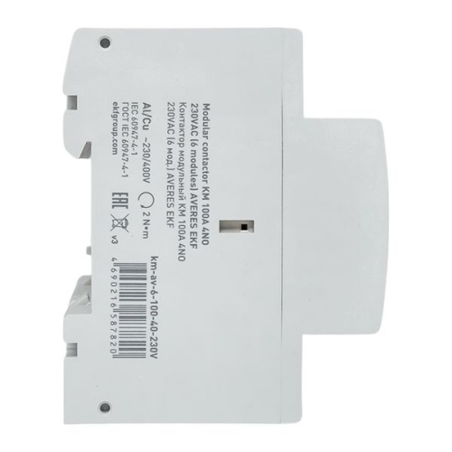 Контактор модульный КМ 100А 4NO 230VAC (6 мод.) AVERES EKF | код km-av-6-100-40-230V | EKF фото 5