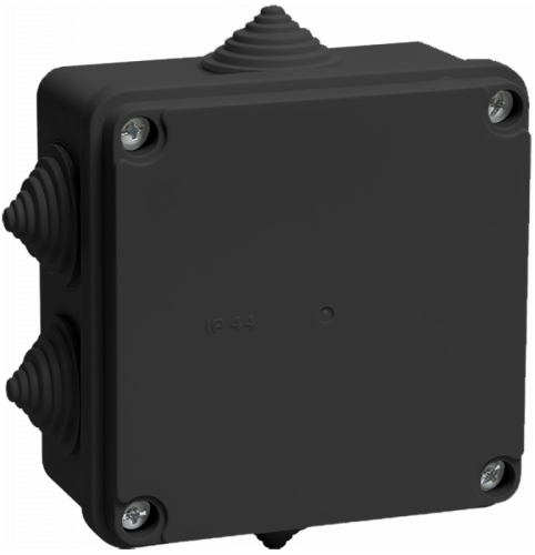 Коробка расп. КМ41234 100х100х50мм IP55 6 вв. черная IEK | код UKO11-100-100-050-K02-55 | IEK