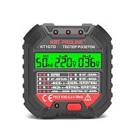 Тестер розеток и УЗО КТ 107D PROLINE (КВТ) | код 86321 | КВТ