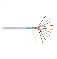 Кабель F/UTP 10 пар Кат.5 одножильный медный внутренний PVC серый 305м | код EC-UF010-5-PVC-GY-3 | NETLAN