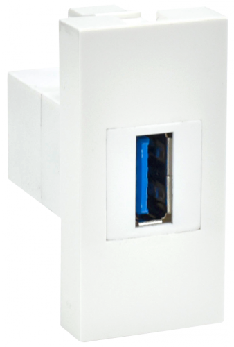 PRIMER РКЮ-10-00-П Розетка USB A 3.0 (1 мод.) бел. IEK | код PR-KK40D-RU-0-1-A3-K01 | IEK