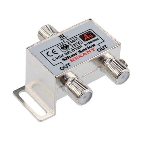 ДЕЛИТЕЛЬ ТВ х 2 + 3шт. F BOX 5-1000 МГц Silver REXANT | код 05-6101 | REXANT