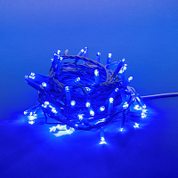 ULD-S1000-120/DWA BLUE IP67 Гирлянда светодиодная с контроллером, 120 светодиодов, 10 м, синяя, IP67, провод белый | код 7926 | Uniel