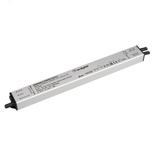 Блок питания ARPV-LG48060-LINEAR-PFC-DALI2-PD (48V, 1.25A, 60W) (IP67 металл, 5 лет) | код 34881 | Arlight