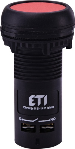 Кнопка монобл. утопл. ECF-10-R (1NO, красная) | код 004771450 | ETI