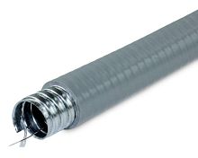 Металлорукав в ПВХ изоляции МПГ нг толстостенный 50 (10 м/уп.) серый с протяжкой ГОФРОМАТИК | код zeta42856 | ЗЭТА Новосибирск