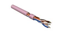 Hyperline UUTP4-C5E-P24-IN-LSZH-PK-305 (305 м) Кабель витая пара, неэкранированная U/UTP, категория 5e, 4 пары (24 AWG), многожильный (patсh), LSZH, нг(А)-HF, -20°C – +75°C, розовый | код 444263 | Hyperline