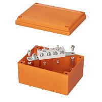 Коробка пластиковая FS с гладкими стенками и клеммниками, IP56, 150х110х70 мм, 4р, 450V, 32A, 10 мм2, нерж.контакт | код FSK20410 | DKC