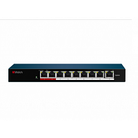 Коммутатор неуправляемый 9 портов 10/100 Base-T(X)8 PoE (DS-S908P(B) | код 301801559 | HiWatch