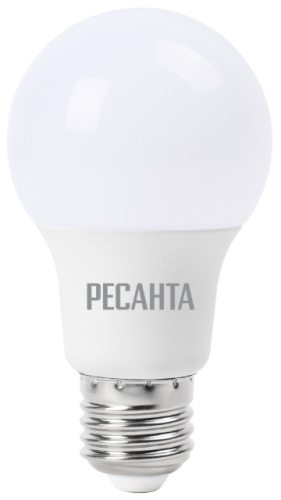 Лампа светодиодная LL-R-A60-7W-230-4K-E27 (груша, 7Вт, нейтр., Е27) Ресанта, , Шт | код 76/1/12 | РЕСАНТА