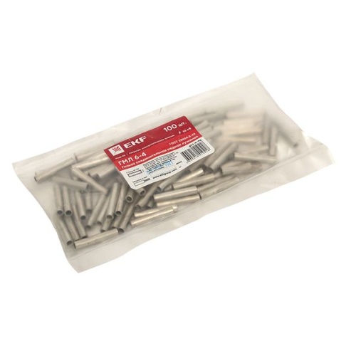 Гильза соединительная медная луженая ГМЛ 6-4 ГОСТ PROxima | код gty-6-4g | EKF фото 3