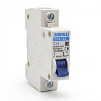 Автоматический выключатель DZ47-63/1P 3A 4.5kA х-ка C (ANDELI) | код ADL01-059 | ANDELI