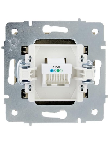 VESNA Розетка телефонная евро золото | код 742-3688-137 | LEZARD фото 3