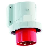 Вилка настенная 32A 5p 400V 6h IP67 Quick-Connect фланец 75 x 90 | код 24418 | Bals