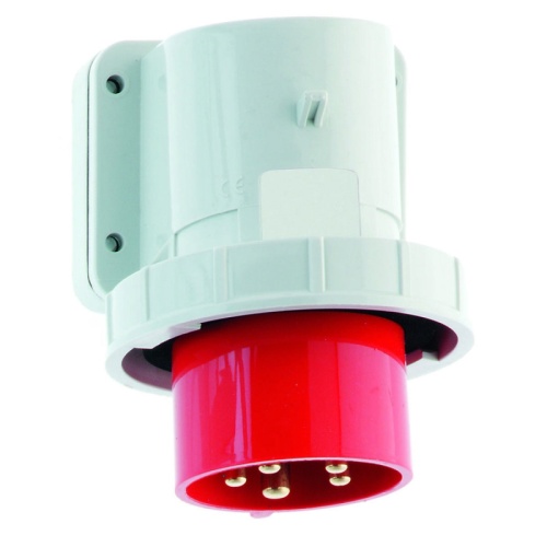 Вилка настенная 32A 5p 400V 6h IP67 Quick-Connect фланец 75 x 90 | код 24418 | Bals