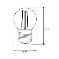 Лампа светодиодная филаментная LED12-G45-FL/830/E27 12Вт 220В Camelion 13714