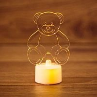 Фигура светодиодная "Мишка 2D" на подставке RGB | код 501-047 | Neon-Night