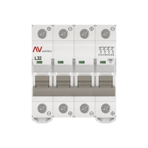 Выключатель автоматический AV-10 DC 4P 32A (L) 10kA EKF AVERES | код mcb10-DC-4-32L-av | EKF фото 4