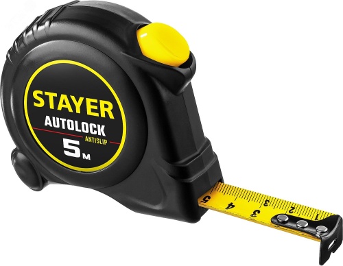 Рулетка измерительная AutoLock 5м х 19мм | код 2-34126-05-19_z02 | STAYER Рулетка измерительная AutoLock 5м х 19мм | код 2-34126-05-19_z02 | STAYER