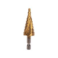 Сверло по металлу ступенчатое ТИТАН 4,0-20,0 мм 76 mm 65 HRC Р6М5 TiN Kranz | код KR-12-6611 | KRANZ