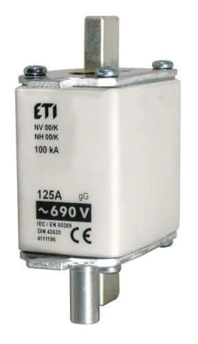 Предохранитель с ударной иглой NH-00_K/gG 125 A KOMBI 690V | код 004111186 | ETI