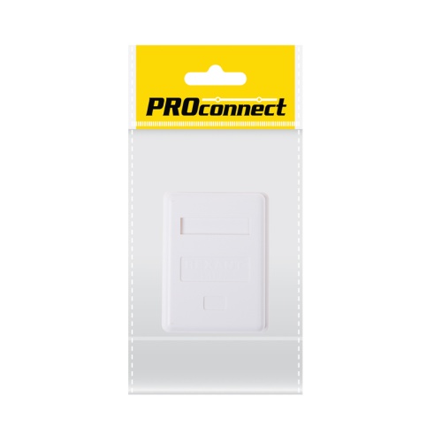 PROconnect Розетка компьютерная внешняя, 1-порт RJ-45 (8P8C), UTP неэкранированная, категория 5e, пакет, 1 шт. | код 03-0121-9 | PROCONNECT