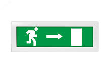 Оповещатель световой зеленый фон | код Молния-24 Человек вправо в дверь | Вистл