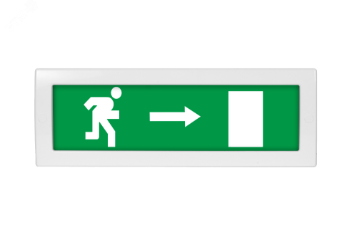 Оповещатель световой зеленый фон | код Молния-24 Человек вправо в дверь | Вистл