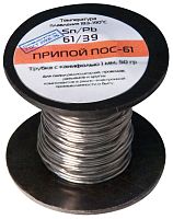 Припой пос-61 с канифолью (50 г) | код 60589 | FIT