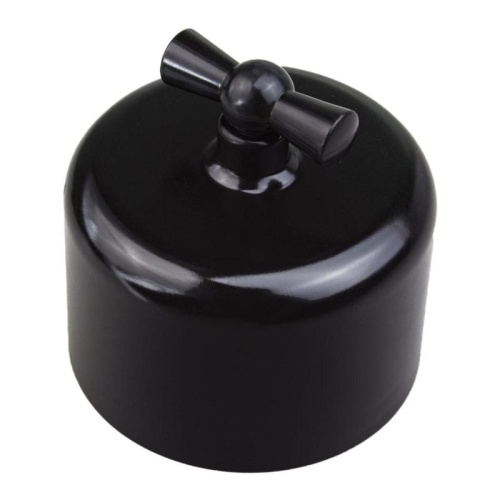 Выключатель проходной 1-кл. R пластик черн. | код R1-211-23 | Bironi Выключатель проходной 1-кл. R пластик черн. | код R1-211-23 | Bironi