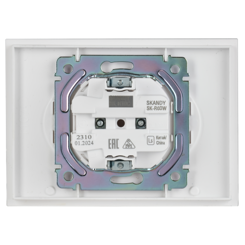 SKANDY Роз. 2-я без з/к/ш стекло 10А SK-R03W арк. бел. IEK | код SK-R20-10-K01 | IEK фото 4