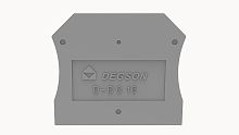 D-DC16-01P-11-00Z(H) Заглушка торцевая, для клеммных блоков DC16-01P, серый изол. (ш. 1.5 мм) | код 11060000076 | DEGSON