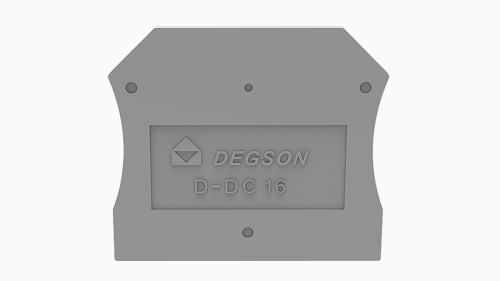 D-DC16-01P-11-00Z(H) Заглушка торцевая, для клеммных блоков DC16-01P, серый изол. (ш. 1.5 мм) | код 11060000076 | DEGSON