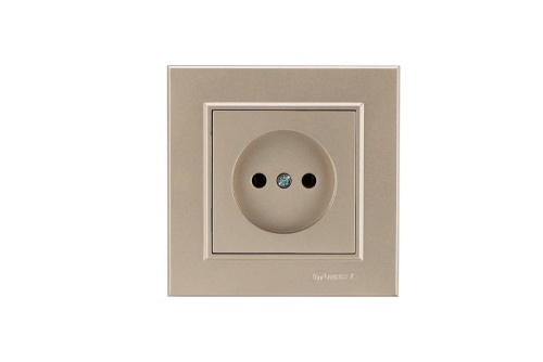 Розетка 1-м СП Karea 10А IP20 б/з латунь Makel 56057022