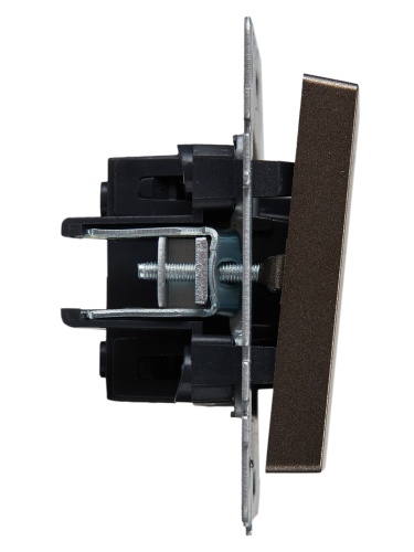 BRITE Выключатель 1-клавишный проходной 10А ВС10-1-6-БрТБ темная бронза | код BR-V12-0-10-K45 | IEK фото 3