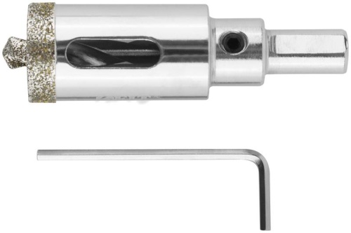 Коронка кольцевая по керамограниту, камню и кафелю алмазная с центровочным сверлом 22х67 мм | код 16209 | FIT фото 2 Коронка кольцевая по керамограниту, камню и кафелю алмазная с центровочным сверлом 22х67 мм | код 16209 | FIT фото 2