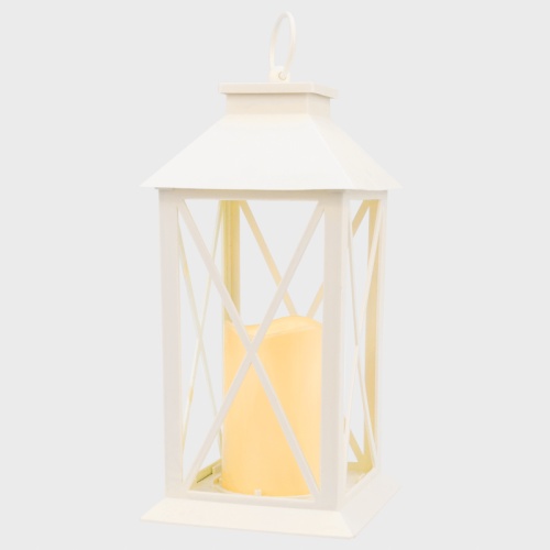 Декоративный фонарь со свечой 14x14x29 см, белый корпус, теплый белый цвет свечения NEON-NIGHT | код 513-046 | NEON-NIGHT Декоративный фонарь со свечой 14x14x29 см, белый корпус, теплый белый цвет свечения NEON-NIGHT | код 513-046 | NEON-NIGHT
