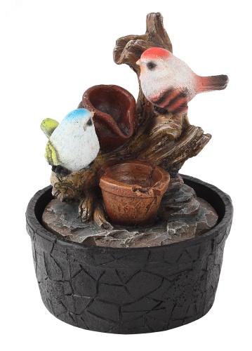 Фонтан настольный с подсветкой Птички 2 (12/144) GAFN01-400 | код Б0038779 | GREEN APPLE