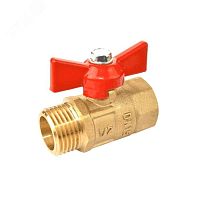 Кран шаровой Ду25 Ру16 ВН бабочка, латунный | код 103263 | Галлоп