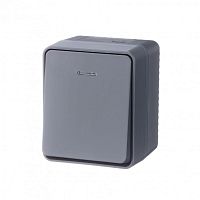 Выключатель 1-кл. ОП AtlasDesign Profi54 IP54 10AX с подсветкой антрацит | код ATN544013 | Schneider Electric